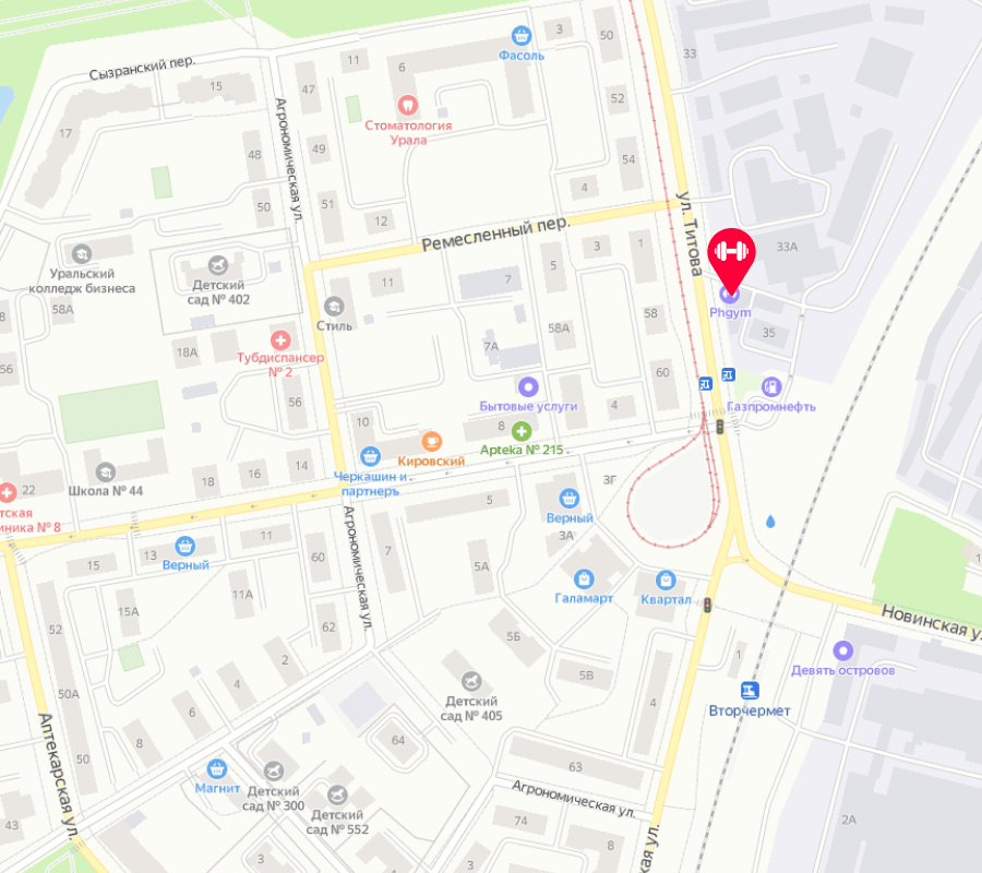 Титова, 35а |  - Контакты